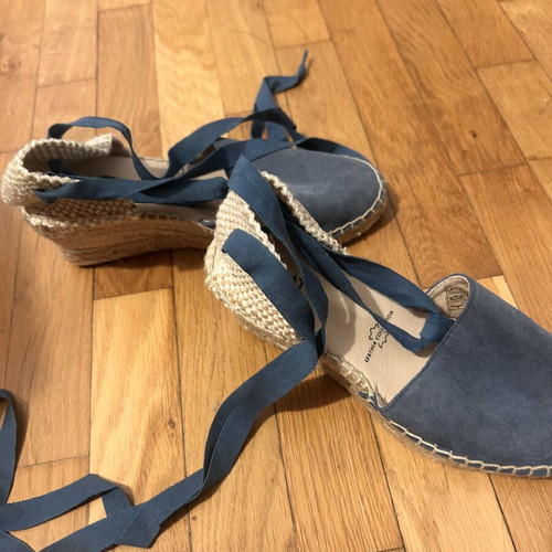 Migato blue platform shoes new with laces