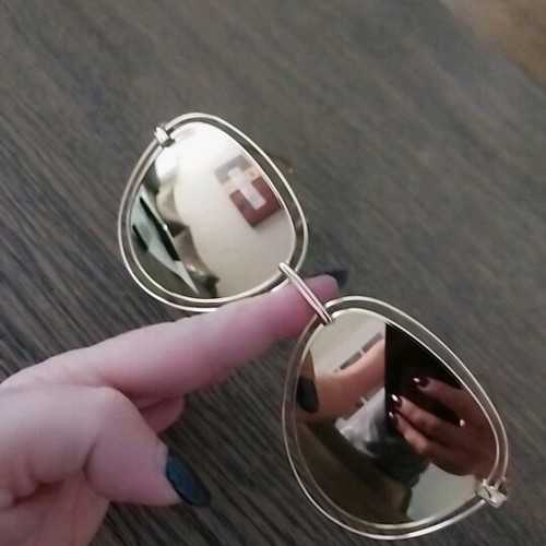 Sunglasses gold with mirror lenses like new