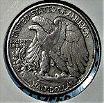  1945 Η.Π.Α ½ Δολάριο,Walking Liberty Half Dollar .##8