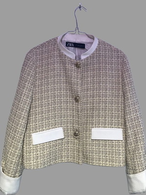 Zara jacket, yellow and gold, size L