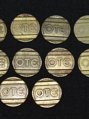 OTE coins used, pack of 10 pieces