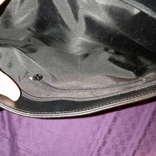 Monica leather handbag used, genuine leather with worn handles