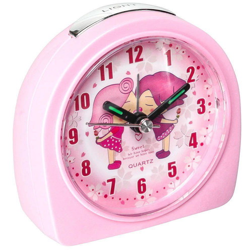 Children's analog table clock new, purple color