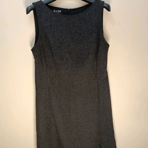 Wool sleeveless dress grey like new, size L/XL