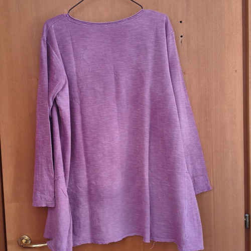 Asymmetric blouse "It’s a Girl Thing" oversized Large - XLarge like new, purple and pink