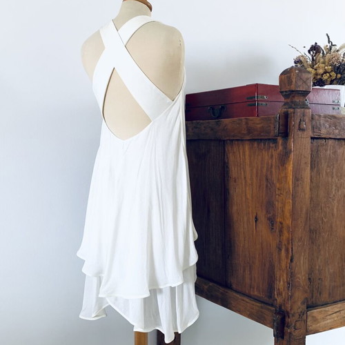 Backless top Stelios Koudounaris new, white, size S