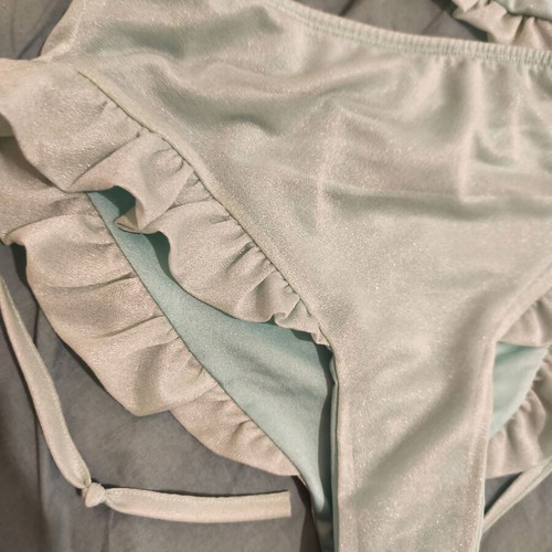 Chic Mess high-waisted bikini set Brazil like new, green turquoise