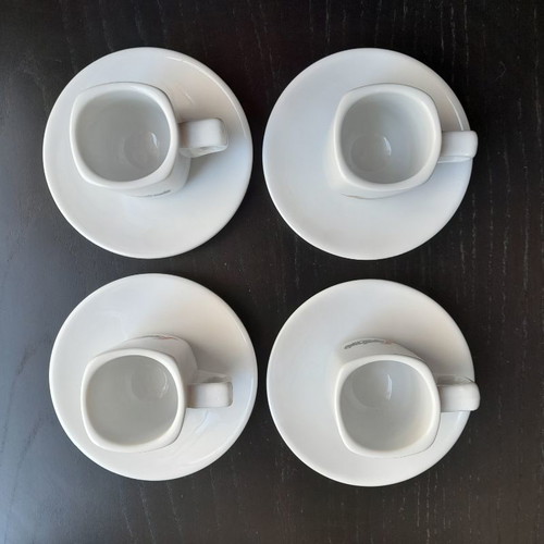 Segafredo espresso set of 4 cups with saucers new
