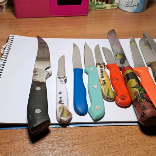 Knives used, pack of 10 pieces