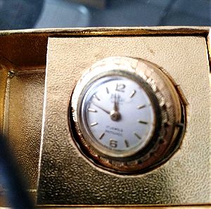 επίχρυσο μενταγιόν καμπάνα ρολόι vintage