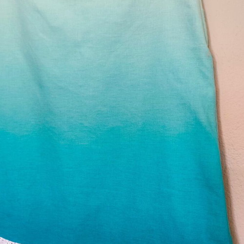 Mini Ombre Turquoise Skirt with Lace H&M like new
