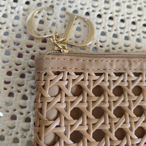 Dior Beauty Pouch rattan effect, new with box and accessories