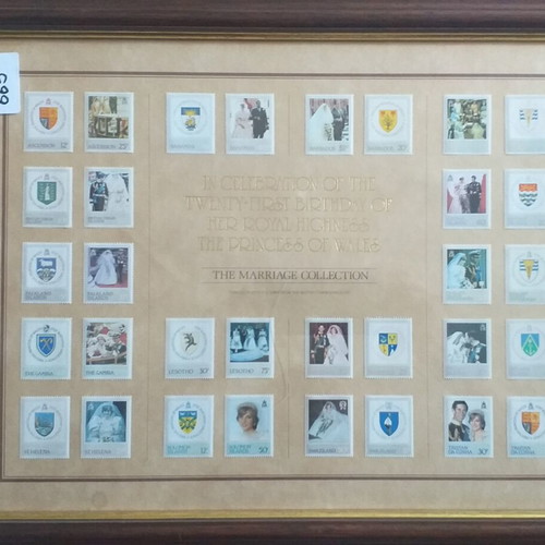 Framed Stamp Collection of Wales New