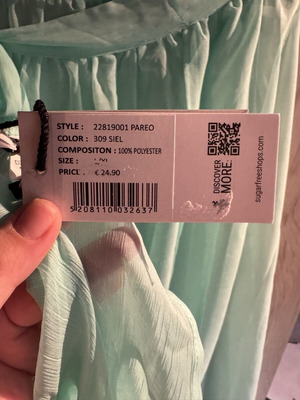Sugarfree pareo turquoise new L-XL