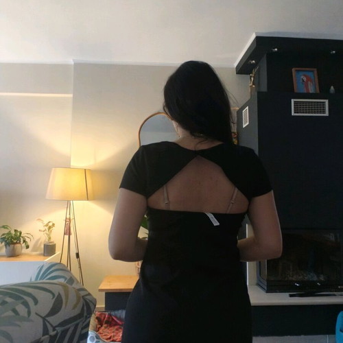 Black elastic dress like new