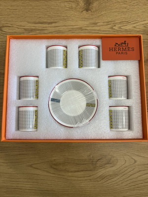 Hermes coffee set for six, 100% porcelain