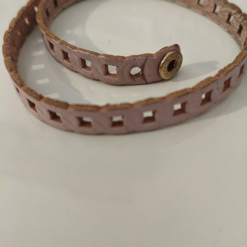 Estée Lauder x Dukas Pink Ribbon 2017 bracelet used, pink leather