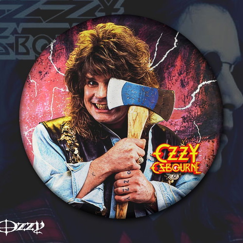 Ozzy Osbourne pin set new, 8 different designs 3 cm
