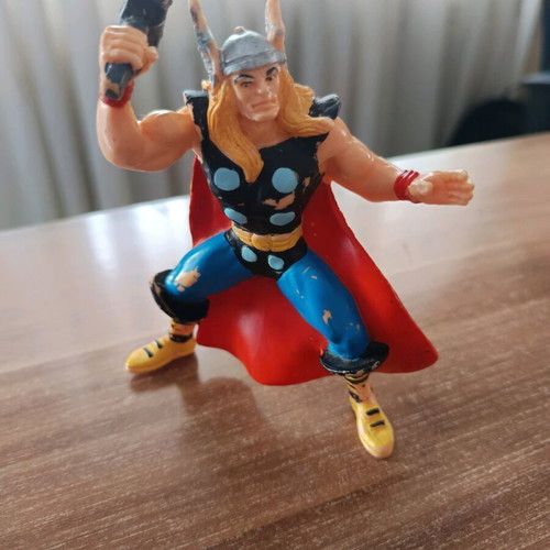 Thor Marvel figure used, 11cm height with Marvel stamp