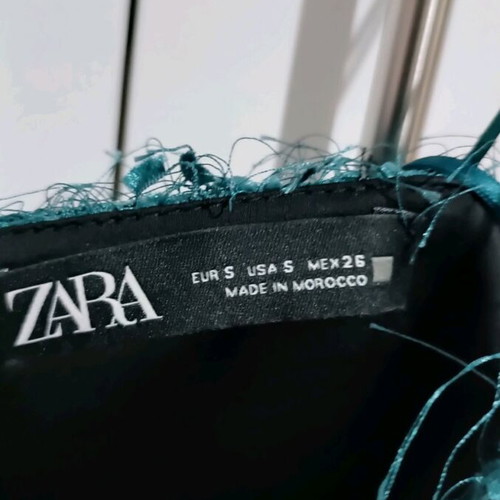 Zara one-piece shorts size S like new, green with black belt
