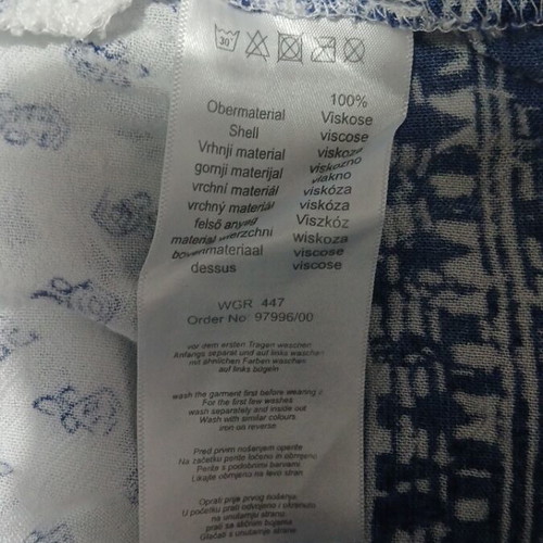 Janina skirt like new, size L, white and blue
