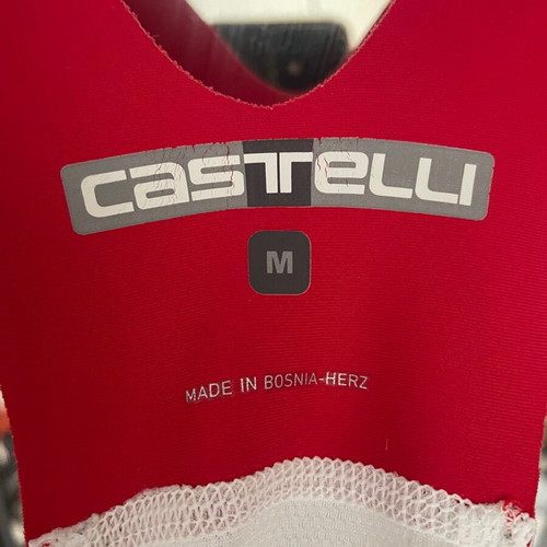 Castelli Rosso Corsa Bib Medium, like new, black red