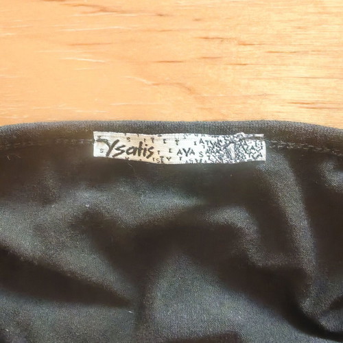 Ysatis black elegant dress with waist elastic, size S
