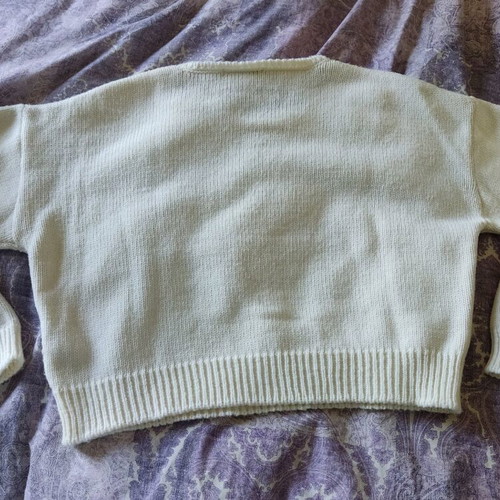 Na-Kd knitted sweater beige boxy minimal basic Small like new