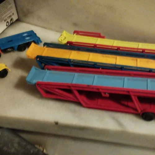 Joy Toy collectible toy trucks used, some for parts, pack