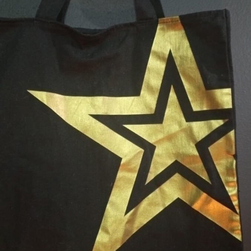 Sephora fabric shoulder bag like new, black with gold logo