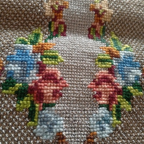 Handmade embroidered table runner with fringes, new