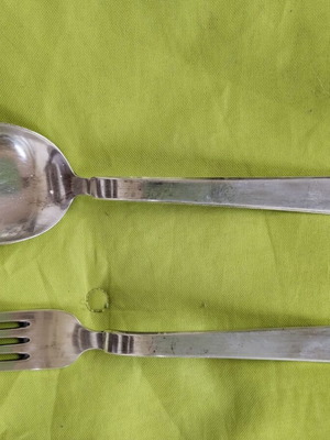 Wmf fork and spoon set used, patent 90 silver plated vintage 2 pcs