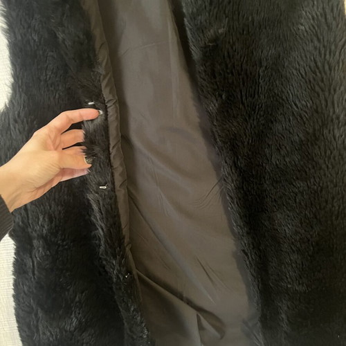 Bershka Fur Jacket like new, black, size small