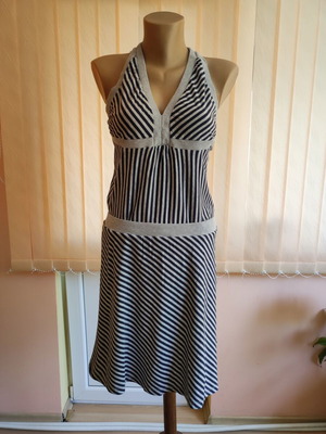 Tommy Hilfiger Denim 2-in-1 Striped Summer Dress size L like new