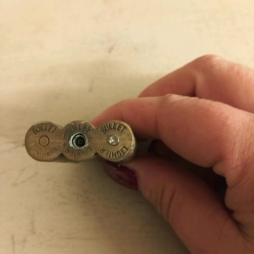 Hunter Bullet Lighter used, triple bullet design, collectible