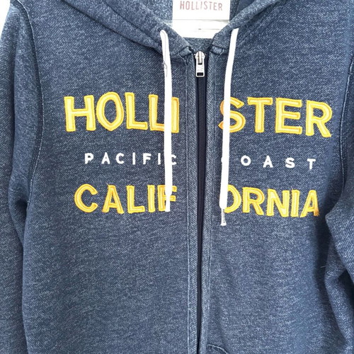 Hollister hoodie jacket blue like new, size L