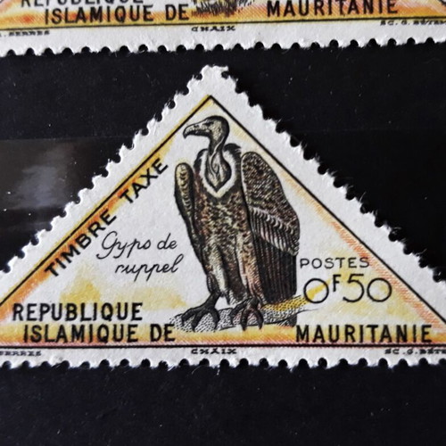 Mauritania 1963 Stamp Fiscal Timbre Tax triangle pair birds new
