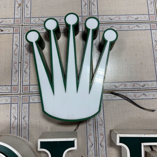 Vintage illuminated Rolex sign used