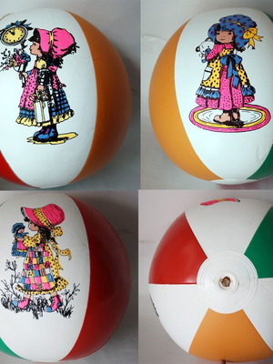 Sharah Kay Greek inflatable beach ball from 1980s new