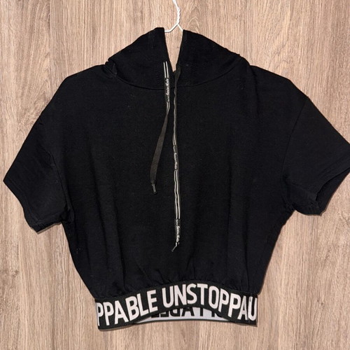 Thin hoodie refurbished, size small, black