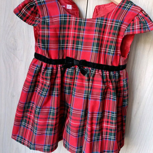 Energino red check dress 15-18 months like new