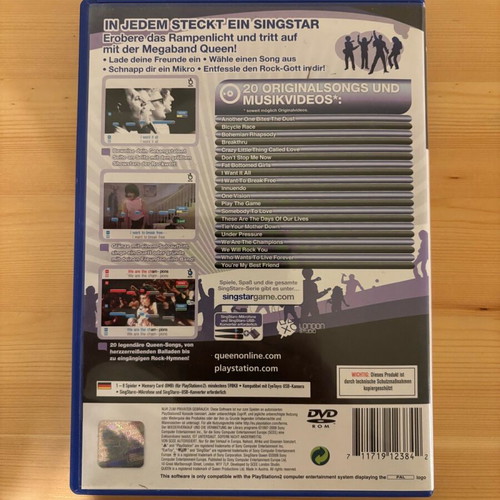 Singstar Queen PlayStation 2 used, German complete