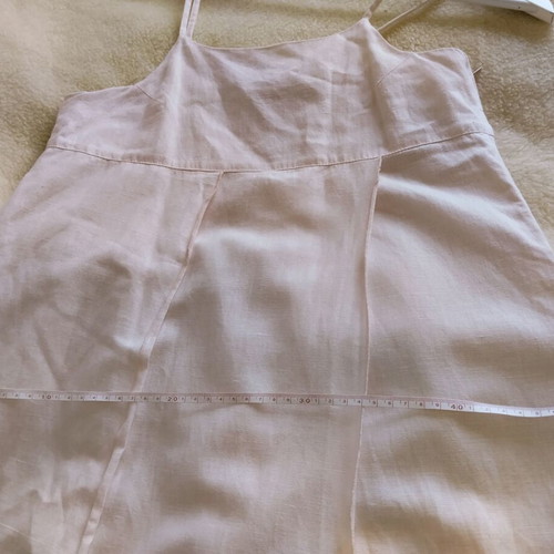 Linen pink dress with layers in small medium, like new
