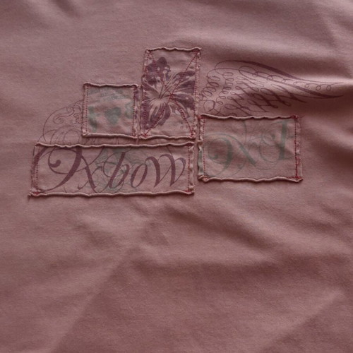 Oxbow vintage graphic patchwork t-shirt, large, dusty rose