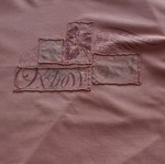 Oxbow vintage graphic patchwork t-shirt, large, dusty rose