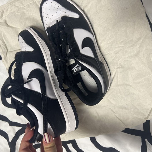 Nike Dunk Low sneakers, size 38.5, black and white