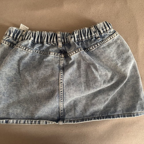 Shein denim skirt with pearls, size L, blue