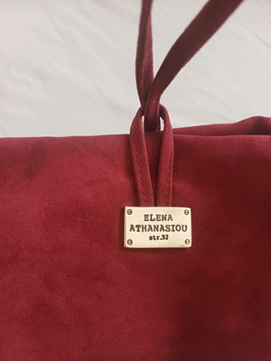 Τσάντα χειρός Elena Athanasiou σαν καινούργια, κόκκινο κρασιού