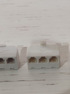 Telephone adapters pack of 3, new, 1x2 and 1x3 connections