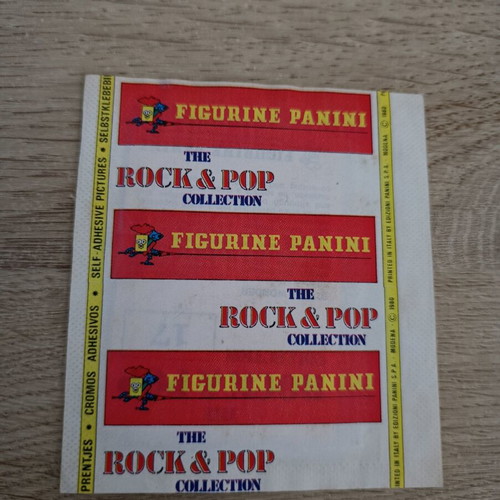 Panini Rock and Pop Collection 1980 sticker pack used